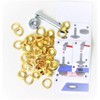 642411 40 Eyelets with washers 5 mm Gold + Free