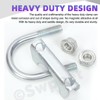 Swpeet 2Pcs Galvanized 1-1/2" - 38mm Exhaust U Clamp Kit,