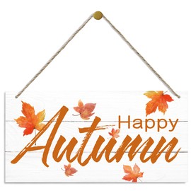 Happy Autumn Sign, Autumn Front Door Porch Hanging Decoration, Decorative Wooden Hanging Signs, Farmhouse Home Wall Decor, Fall Wall Art, Fall Harvest Party Decorations