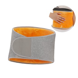 LALAFINA Men Women Thermal Plush Waist Warmer Abdominal Protector Back Brace Cozy Support Belt for Winter Activities s for Back Pain Kidney Support