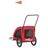vidaXL Red Pet Bike Trailer with Oxford Fabric & Iron