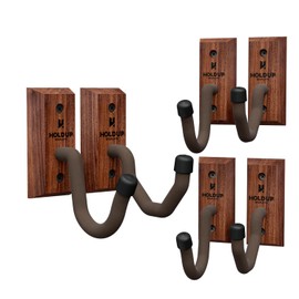Hold Up Displays Gun Wall Mount 3 Pack, AR Wall Mount, Rifle Wall Mount, Shotgun Holder, Bow Wall Hanger, Gun Hooks for Wall, Walnut Hardwood Gun Display from Wisconsin - Made in USA