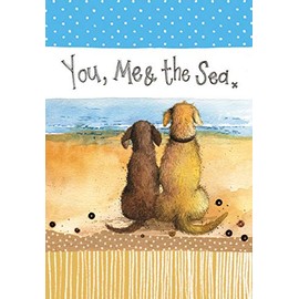 ALEX CLARK You, Me and the Sea Dog Kitchen Tea Towel - 100% Cotton