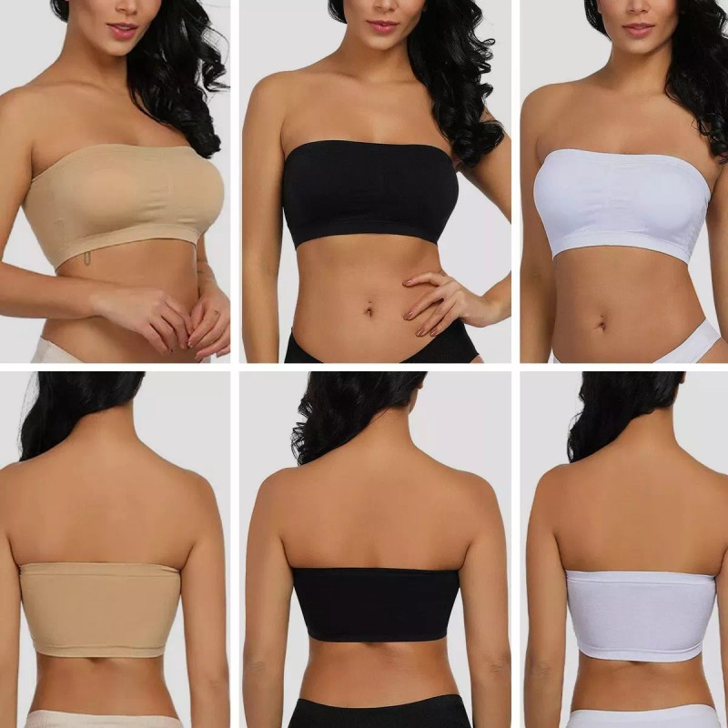 Veraly 3pzs Brasier Push Up Strapless Sin Tirantes Y Invisible