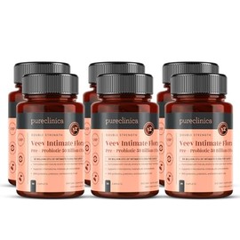 Veev Intimate Flora – Daily Intimate Nutrition for Women – Live Bacterial Cultures, Cranberry, D-Mannose and Hyaluronic Acid – 540 Caplets (6 x 90) – 18-Month Supply