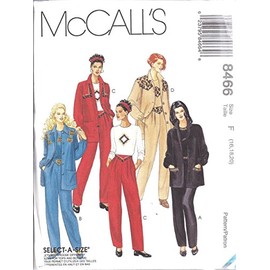 8466 McCalls Sewing Pattern Uncut Misses Jacket Top Pull on Pants Size 10 12 14
