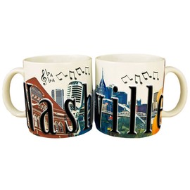 Americaware SMNVL01 Nashville 18 oz Full Color Relief Mug