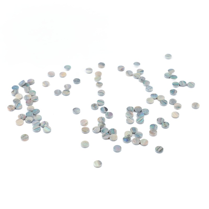 100Pcs Fretboard Dots Natural Abalone Shell Bright Color Round Guitar