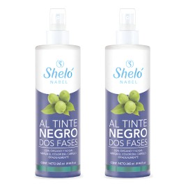 Tinte Bifásico Sheló Nabel Negro Matizar Cabello Canas