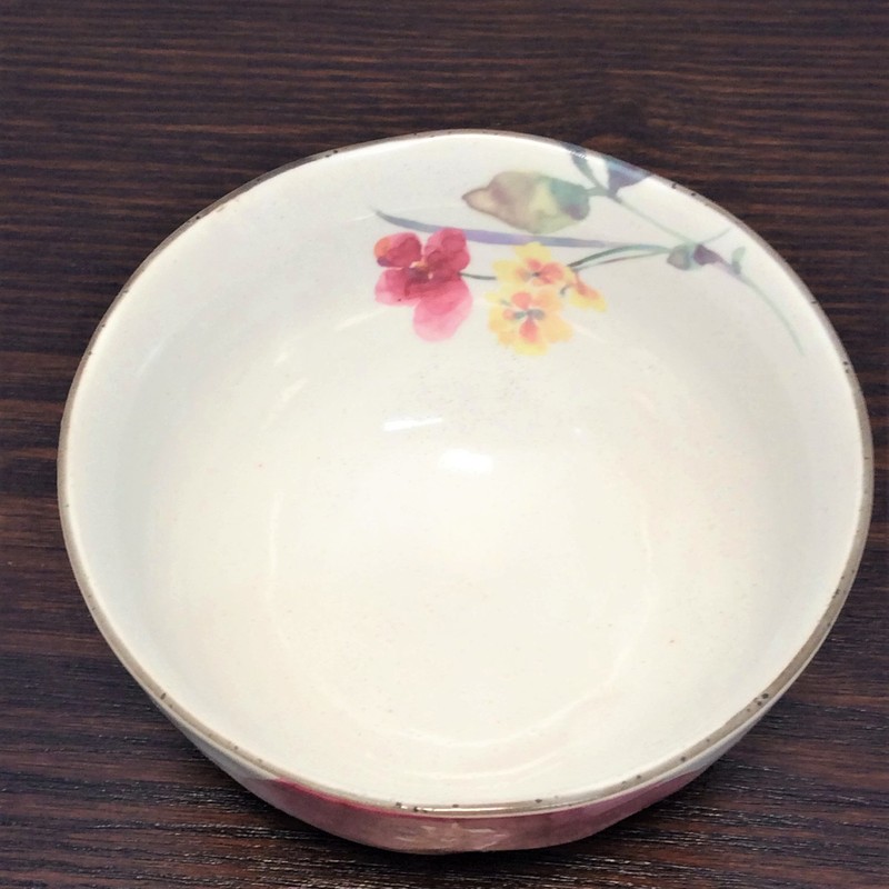Flower Watercolor Rice Bowl syuumei Chrysanthemum