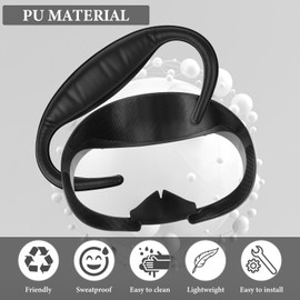 Verbesserte Gesichtsschnittstelle von Geekria VR, kompatibel mit Meta Quest 3S, schweißfestes PU-Schaumkissen, Zubehörset mit auslaufsicherem Nasenpolster mit Licht,luftzirkulierendes Design(schwarz)