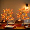 2 Pack 24" Maple Trees with Lights, Artificial Lighted Fall