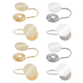 Hobbspring 8Pcs 2 Colors Pressure Earrings for Keloids Brass Clip Earrings Spiral Non-Pierced Earrings Compression Earrings Adjustable Keloid Earrings for Women Men Ladies