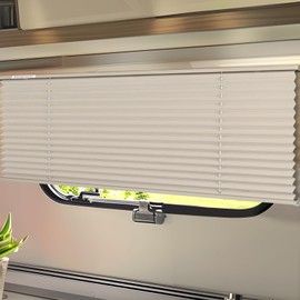 RVINGPRO RV Blinds for Camper Windows, Camper Replacement Blinds, Privacy Protection, RV Window Shades for RV, Camper, Travel Trailer, Grey (38" W x 24" L)