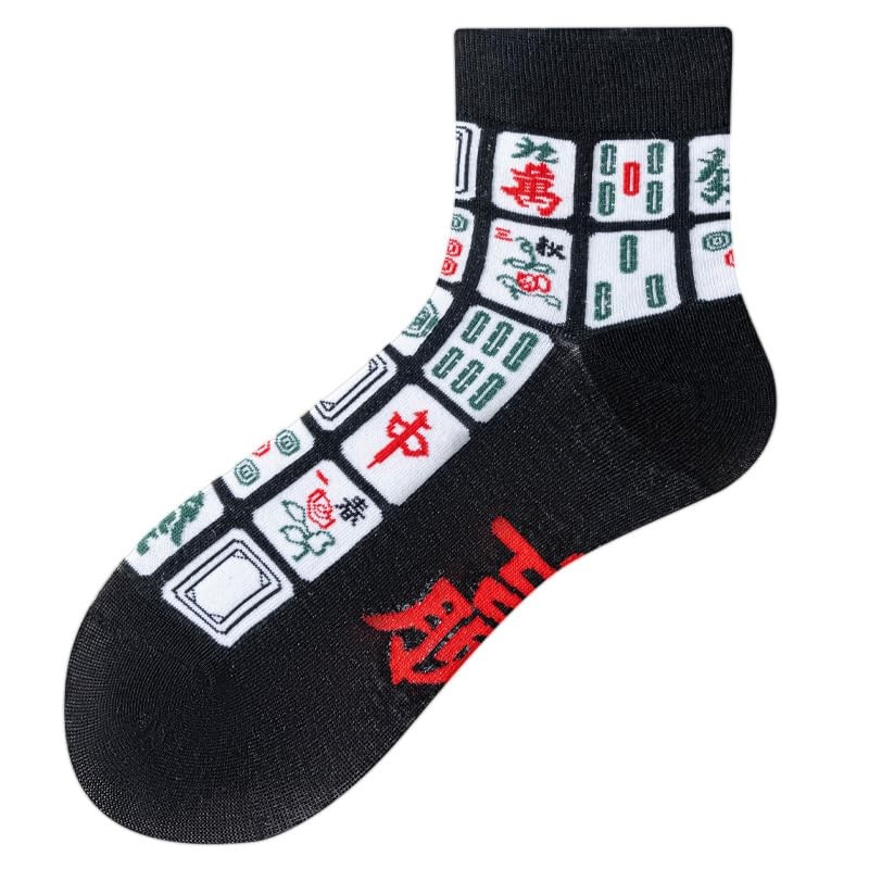 Nexxxly Mahjong Mahjong Socks, Mahjong Tile, Present, Gift