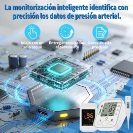 Pulsovital Aparato Para Checar La Presion Kit Termometro Y Oximetro Color Blanco                                                                      