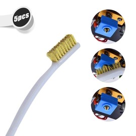 FEYRINX 5PCS 3D Printer Nozzle Cleaner Tool Copper Wire Toothbrush Copper Brush Handle Hot Bed Cleaning Parts