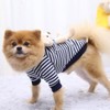 MAYPET Sudadera para Perro de Rayas Azules y Blancas con