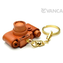 Genuine 3D Leather Leica Camera Leather Keychain(L). Made by skillful craftsmen of VANCA CRAFT in Japan.