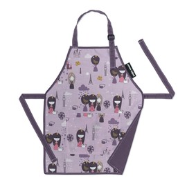 Urban Infant Little Helper Kids Apron - Children's Cooking Art Gardening - Great Gift for Toddler Boys and Girls - Violet, Medium