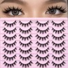 Yawamica Manga Lashes Wispy False Eyelashes Anime Lashes 14 Pairs