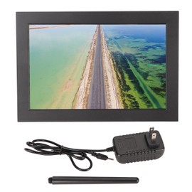 10 Inch WiFi Digital Picture Frame IPS Touch Screen Easy Setup to Share Photos Videos Electronic Photo Frame with 16GB Storage 100‑240V US Plug