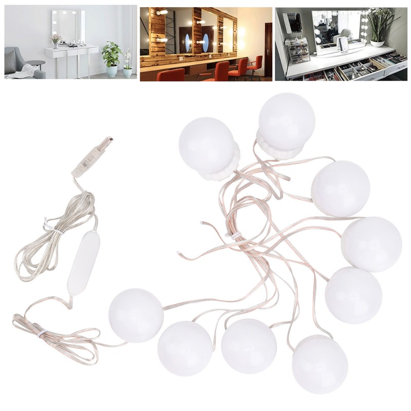 LED Mirror Lights Kit Stick on 3 Color Temperature Makeup