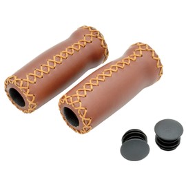 VELO VLG-617-2A Bicycle Grip, Barrel Grip, Brown, 3.6 inches (92 mm), Left and Right Set, Small