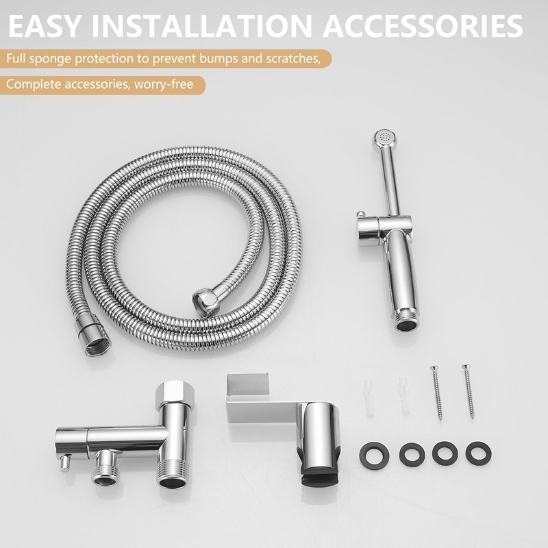 BATHLAVISH All Brass Bidet Sprayer Set for Toilets, Wall or