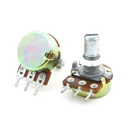 IIVVERR Single Turn Knurled Shaft Potentiometer 20K Ohm 2Pcs (Potenciómetro de eje estriado de una sola vuelta 20K Ohm 2Pcs