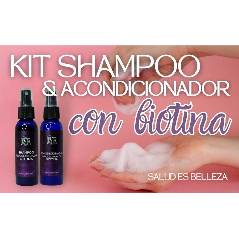 Kit Shampoo y Acondicionador de Biotina. Tratamiento anticaída de Cabello.