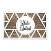 Nest Thermostat Decorative Wall Plate Triangle Geometric White, Brown Natural