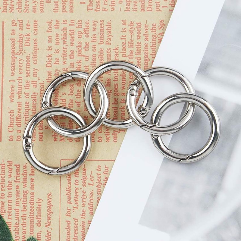 6Pcs High Strength Zinc Alloy Gate O Ring Rust-Proof Round