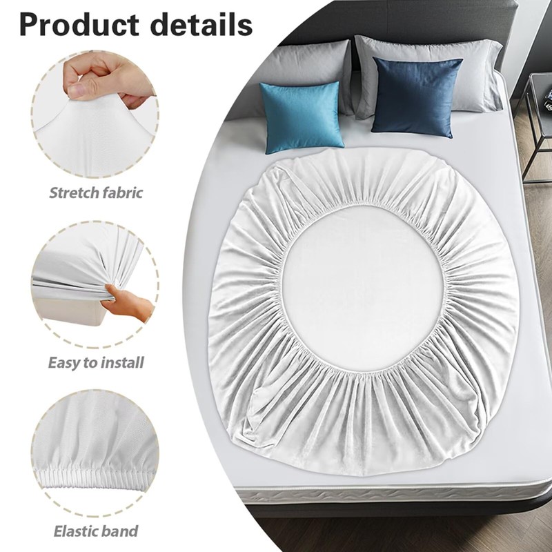 Wanyint Queen Sheet Set Breathable Soft Bedding Sheet Set 3