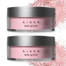 AIUEO 2PCS Pink Setting Powder Loose Shimmer Powder Setting Translucent Setting Powder Oil Control Loose Powder Makeup for All Skin Tones -02 Pink