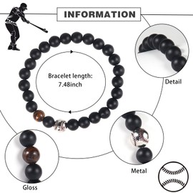 Baseball Bracelet Gifts for Teen Boys,Graduation Back to School Birthday Christmas Gifts for Son Nephew Grandson Brother (coach)