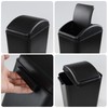 Oymlclivisa Black Plastic Swing Top Bin, 20 L Plastic Trash