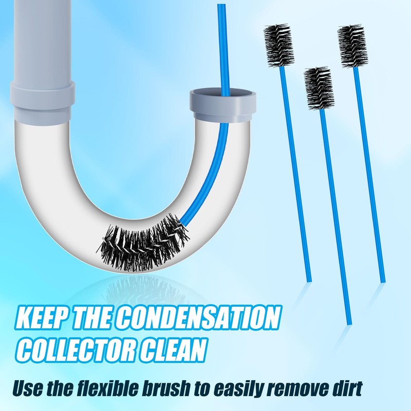 4pcs Condensate Trap Flexible Drain Brush, 16 Inch Nylon Condensate