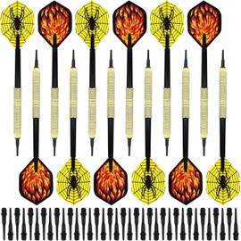 HRLORK 3 Packs Plastic Soft Tip Purple Aluminium Shafts with 3 Spare Shafts