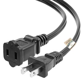 US AC Power Extension Cable Cord 2-Prong Polarized Male to Female Extension Cord for NEMA 1-15P to NEMA 1-15R (3 FT)