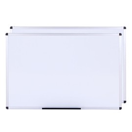 VIZ-PRO Magnetic Whiteboard / Dry Erase Board, 5' X 3', Pack of 2, Silver Aluminum Frame
