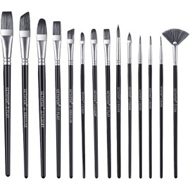 Paint Brushes,Paint Brushes Set for Acrylic Painting,Small Paint Brush,14Pcs Oil Watercolor Acrylic Paint Brush,Artist Paintbrushes for Body Face Rock Canvas,Kids Adult Drawing Arts Crafts Supplies