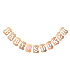 CHTENG Baby Shower 3-m Paper Its a Boy Girl Banner Party Baptism Decorations Bunting Favors Supplies Blue Pink Baby Shower (Pink baby shower)