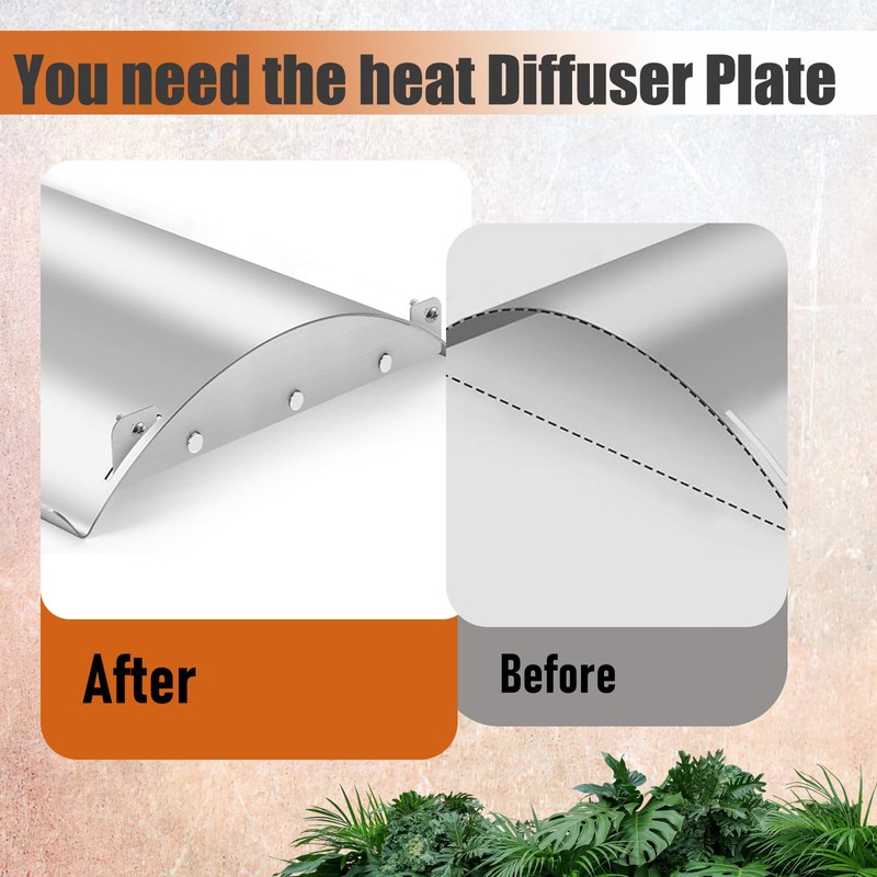 Degytrekoky Heat Diffuser Plate for Pit Boss, Heavy-Duty Steel Heat