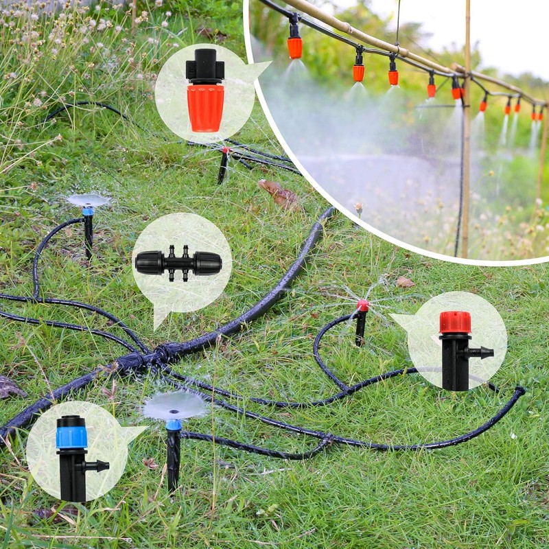 MIXC 226FT Greenhouse Micro Drip Irrigation Kit, Automatic Patio Plant