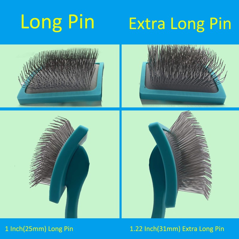 Extra Long Pin(31mm) Dog Grooming Brush Haired Dogs & Pet