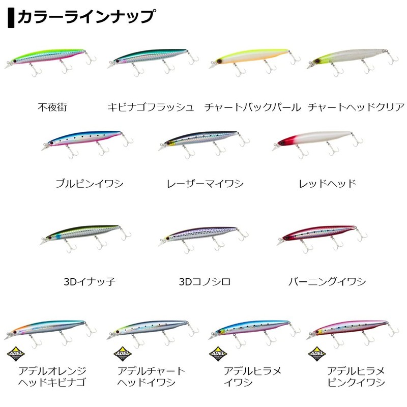 DAIWA Seabass Minnow Shoreline Shiner Z Vertis R 125S Adeluphine