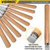 Viganoc Manganese Steel Wood Turning Tool Set, 8 Pieces with