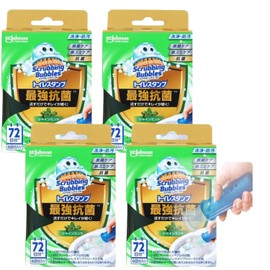 【まとめ買い】 スクラビングバブル トイレスタンプ 最強抗菌 シャインミントの香り 本体 付け替え用 セット 72日分 ×4