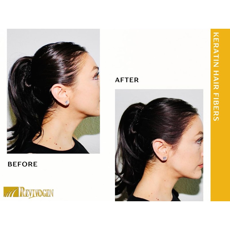 Revivogen MD Keratin Hair Building Fibers, Hairline Powder, Hair Fibers,